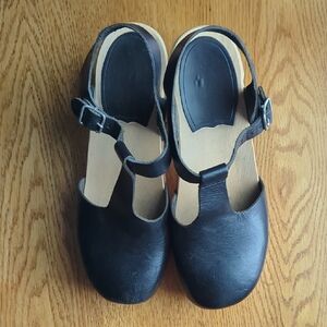 Swedish Hasbeens Sandal Clogs Full-grain Leather New Scandinavian 70s 90s Style